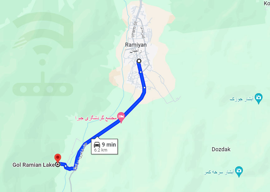 چشمه گل رامیان استان گلستان چینود مسیر